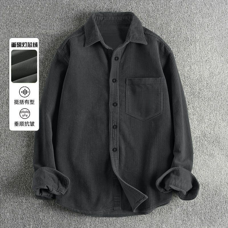 Corduroy Button Up Shirt Men - Autumn Men's Corduroy Long Sleeve Shirts