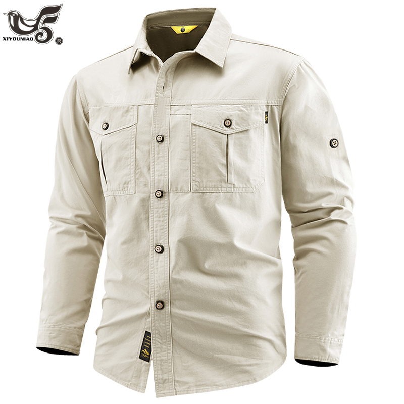 Tactical Military Shirt Cargo - Business Military Shirts Men Tactics Long