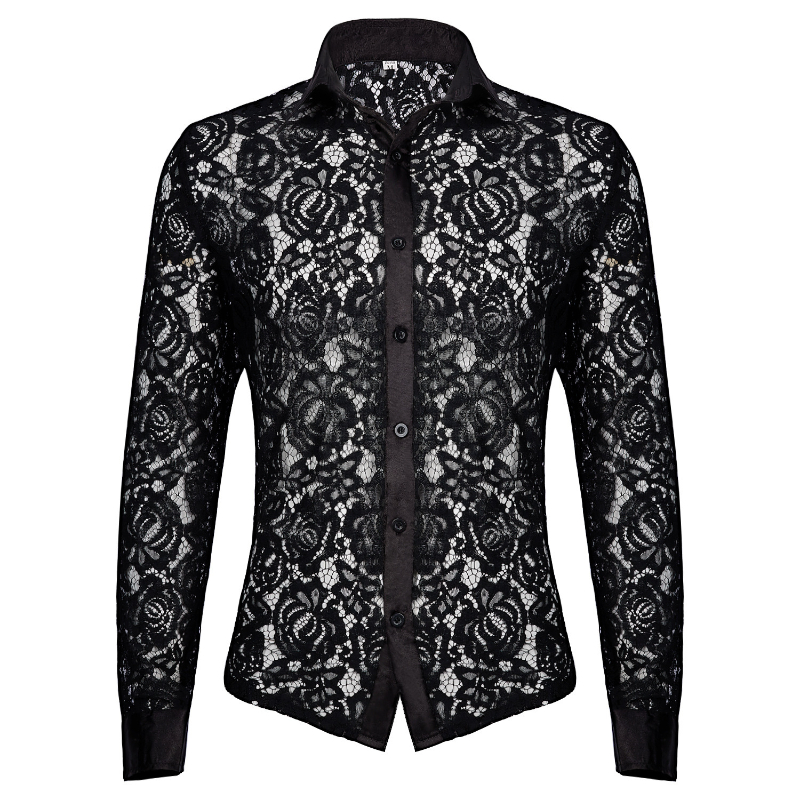 Medieval Gothic Lace Up Pirate Shirt - Sexy Medieval Men Lace Shirt Victorian