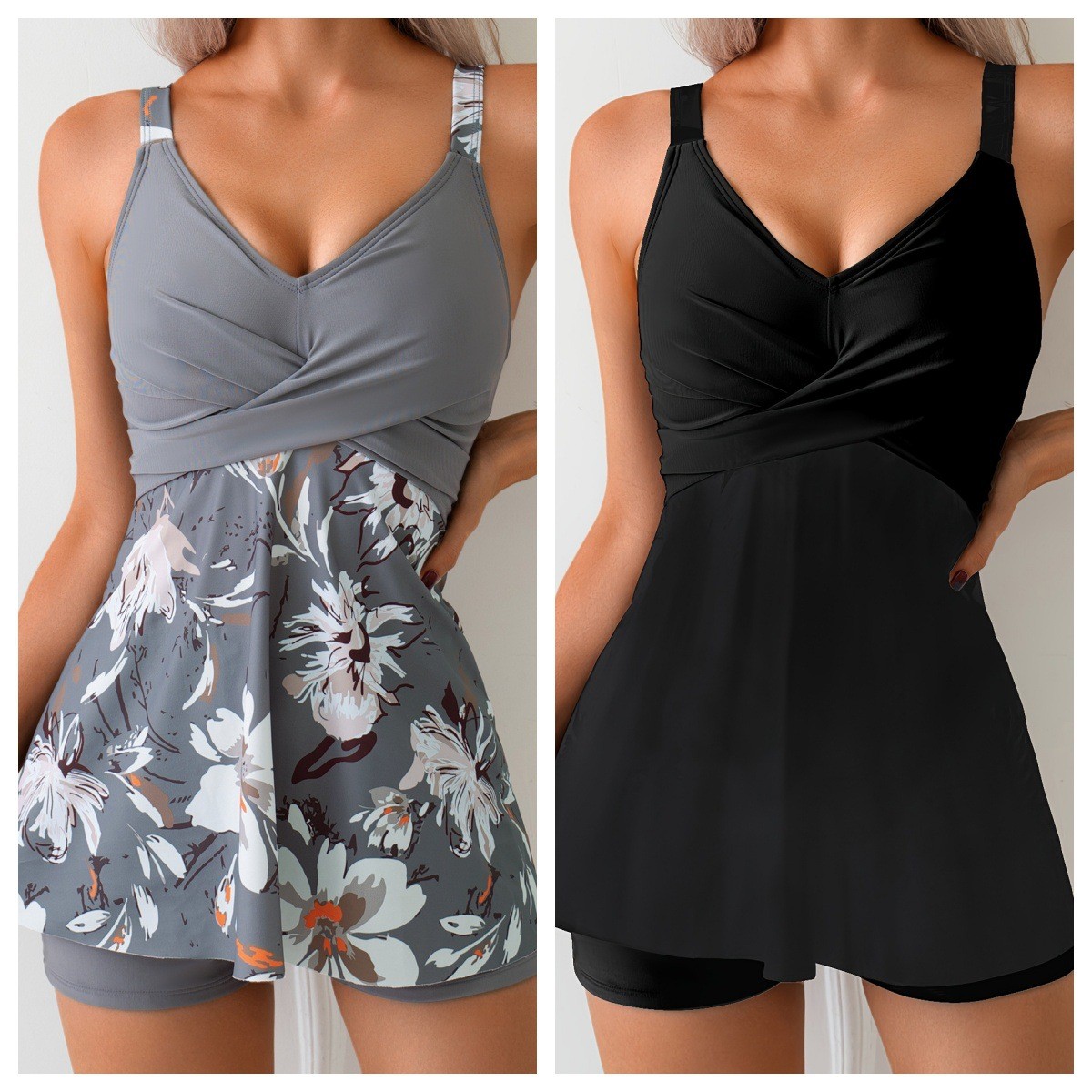 Shorts - Y2k Tankini Woman Retro With Shorts