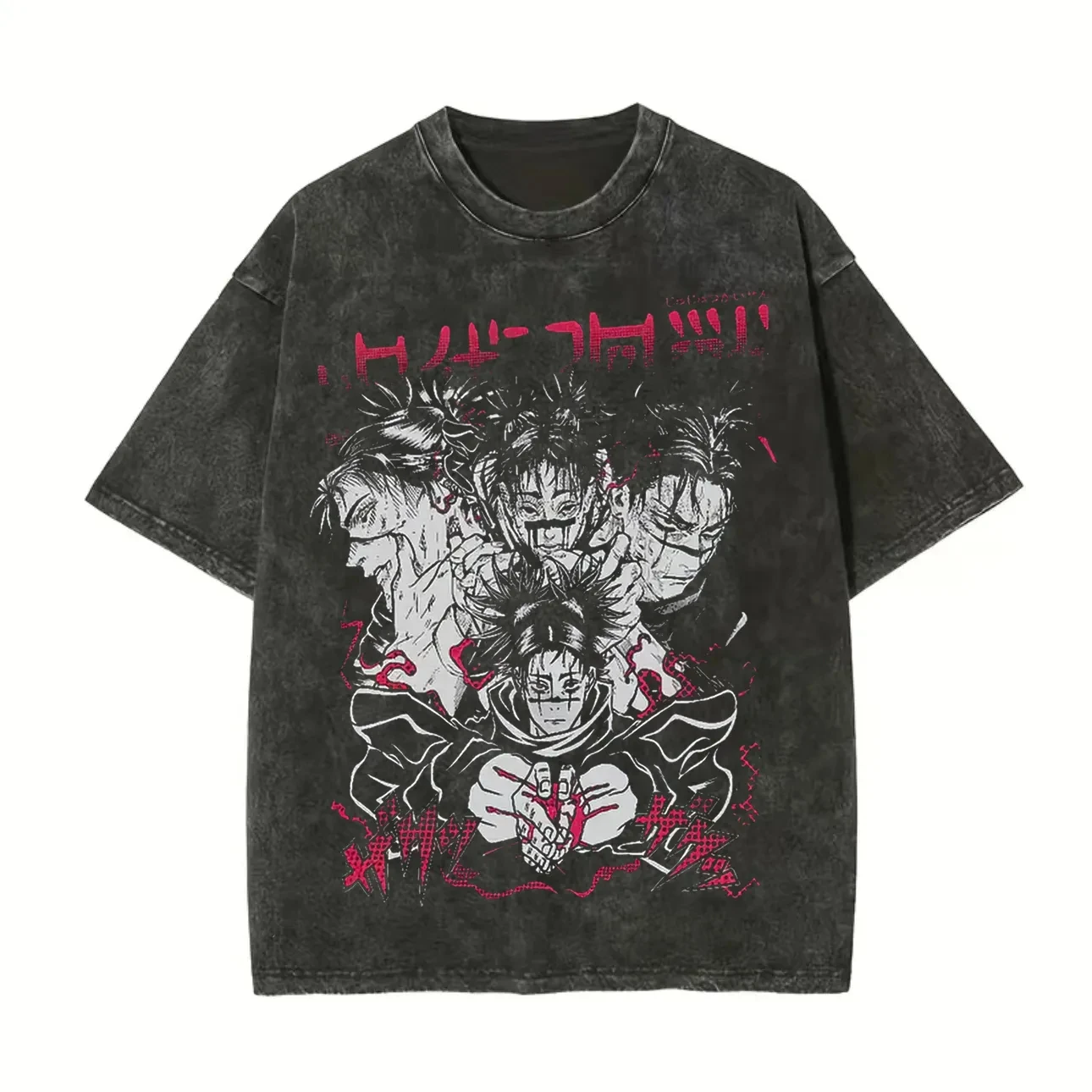 Acid Wash Vintage Graphic T Shirt - Choso T Shirt Jujutsu Kaisen Men