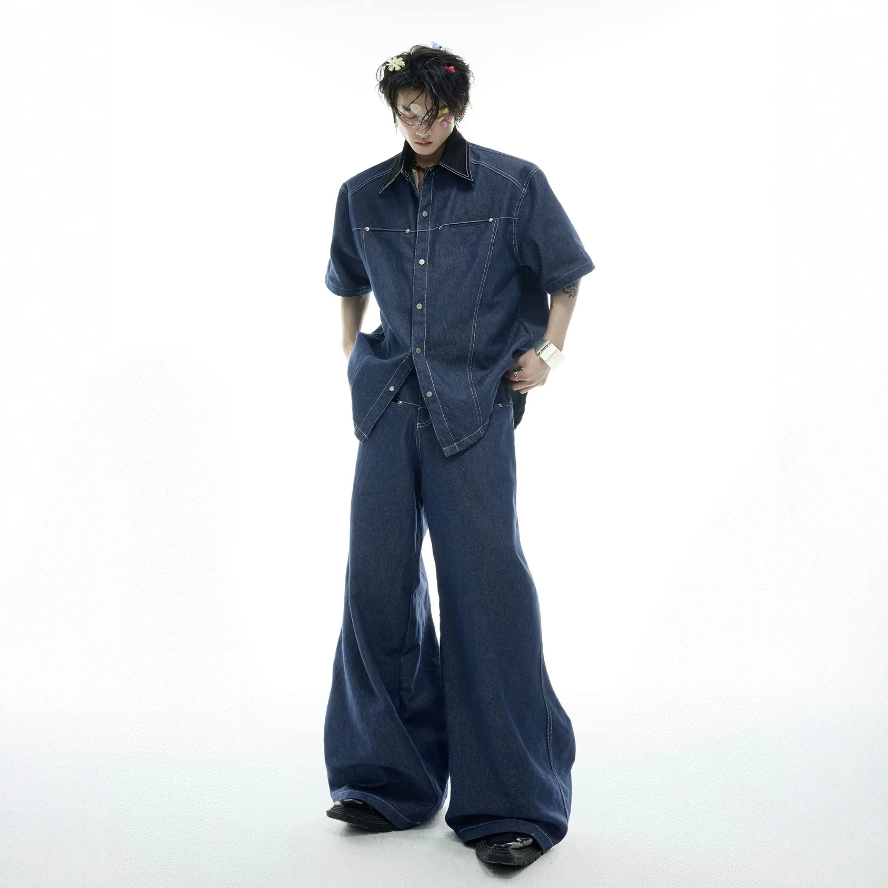 Jeans - Summer Men's Denim Matching Set American