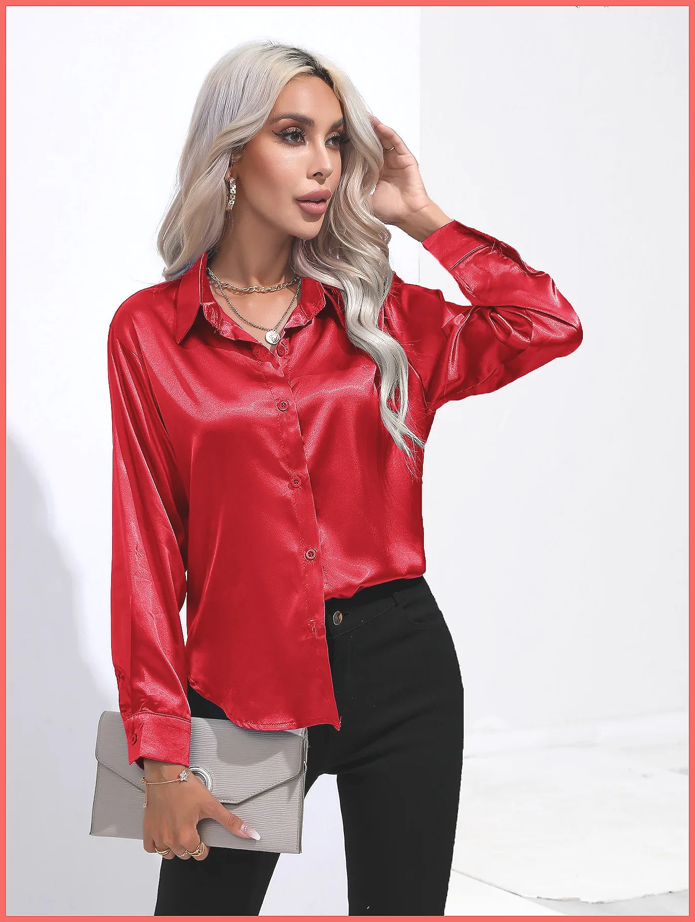 Shirts - 2025 Spring Summer Satin Shirt for