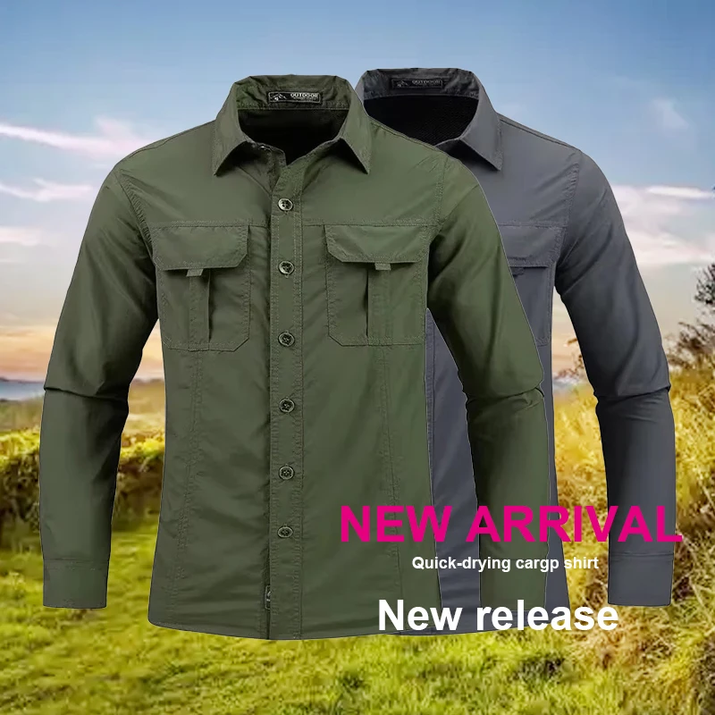 Tactical Military Shirt Cargo - 5XL Men Lightweight Quick-Drying Shirt Tactical