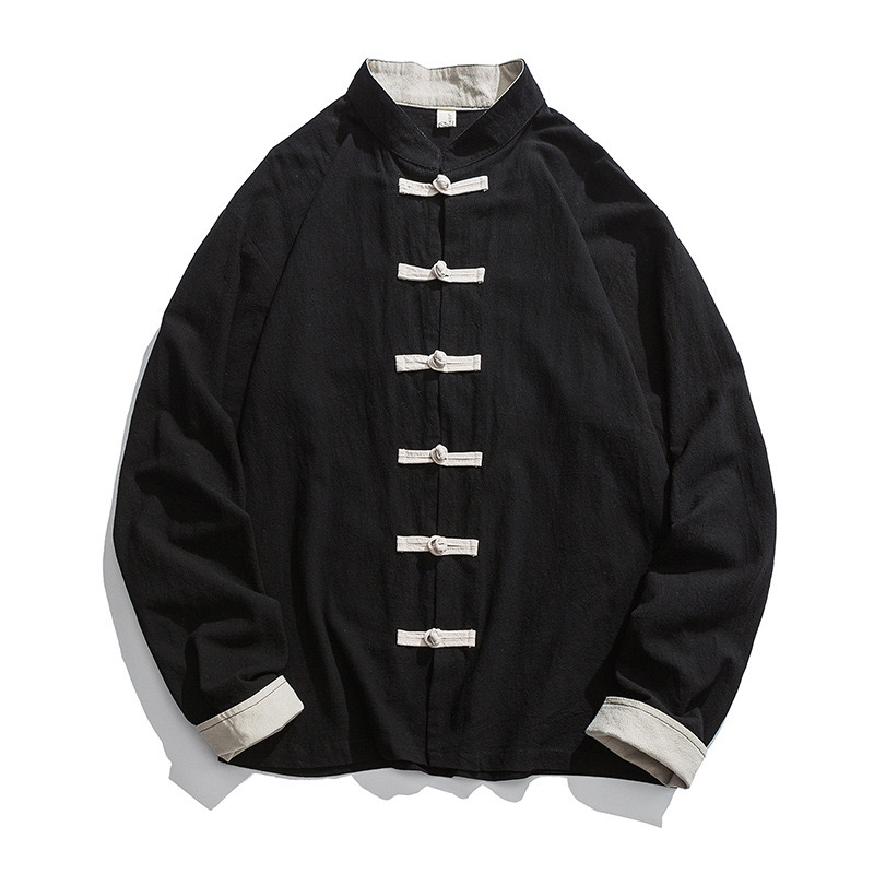 Mens Linen Shirt Long Sleeve - 2026 New Kimono Jacket Men Traditional
