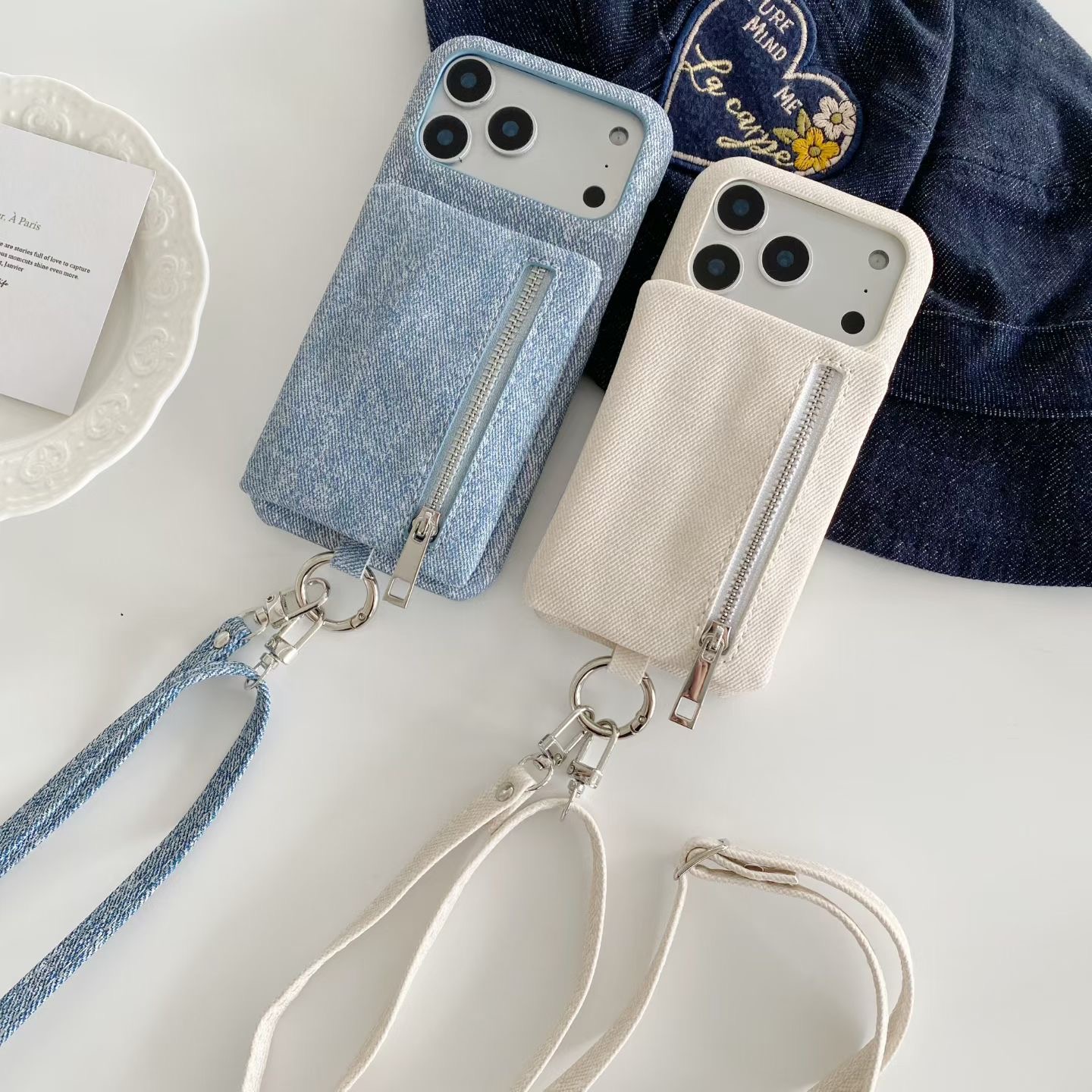Jeans - Jeans zipper money wallet card case