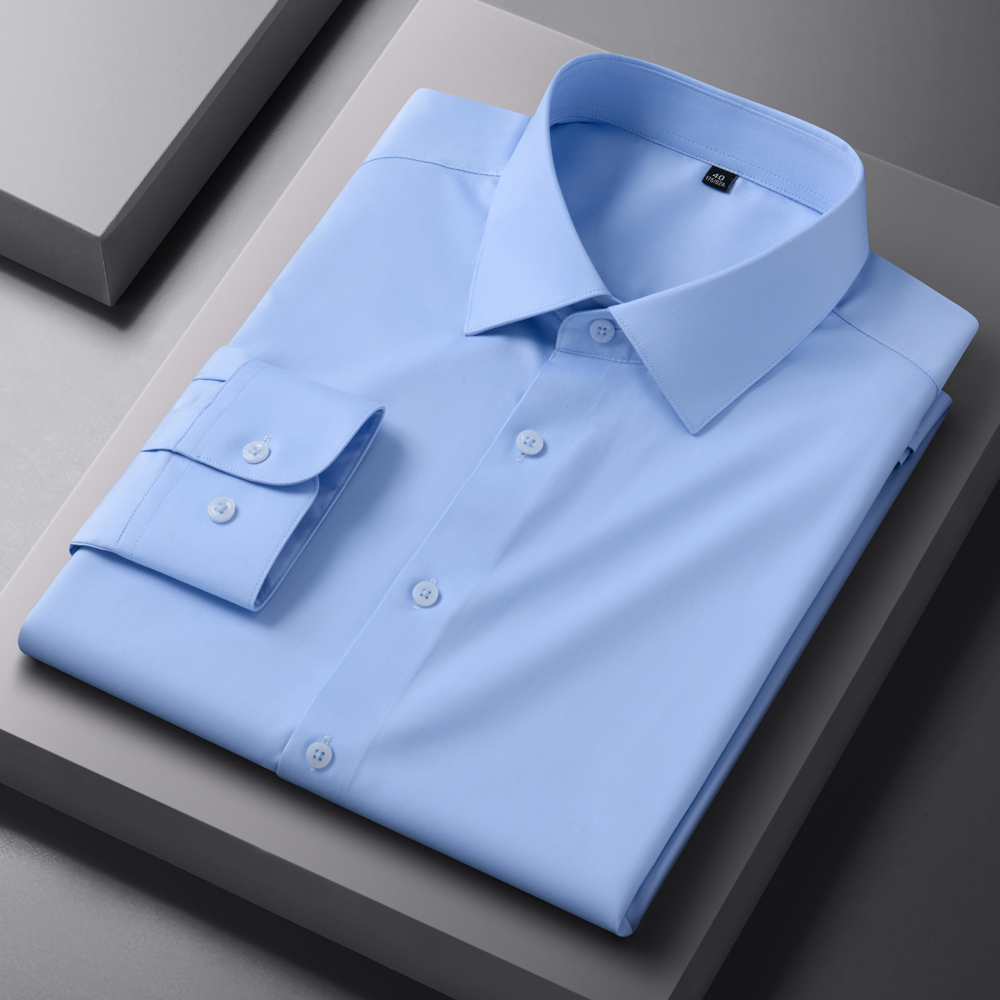 Breathable Bamboo Fiber Shirt Non Iron - Men's Business Casual Dress Shirt Wrinkle