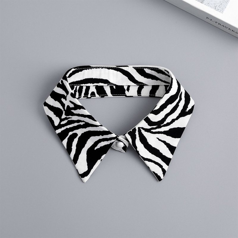 Shirts - Fashion Striped Detachable Shirt Collar Lapel
