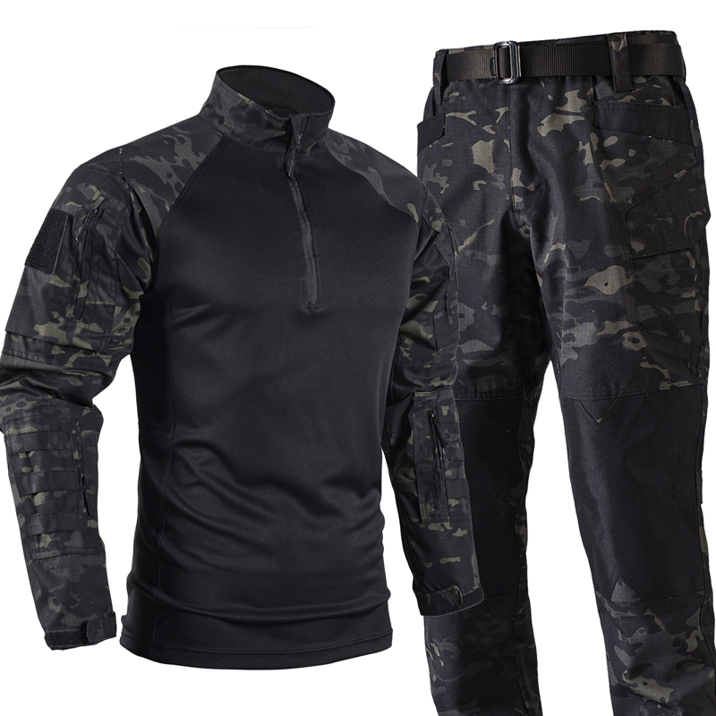 Tactical Military Shirt Cargo - Men's Tactical Combat Uniform Sets Summer