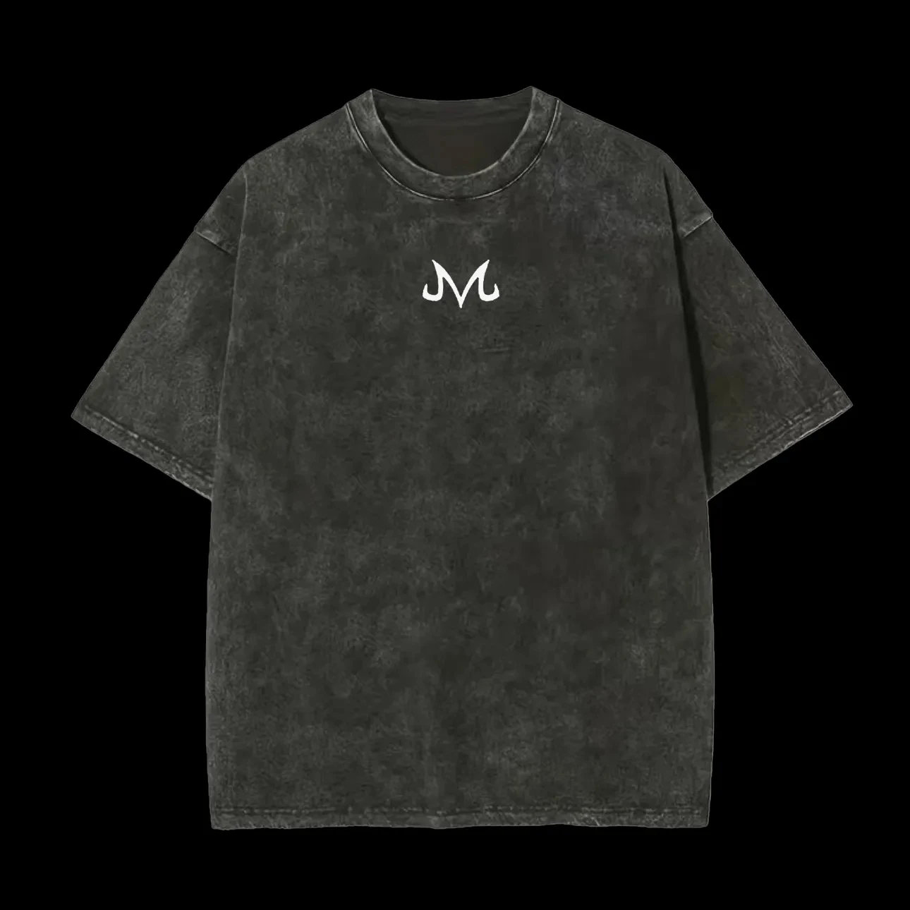 Acid Wash Vintage Graphic T Shirt - Majin M Logo T Shirt Men