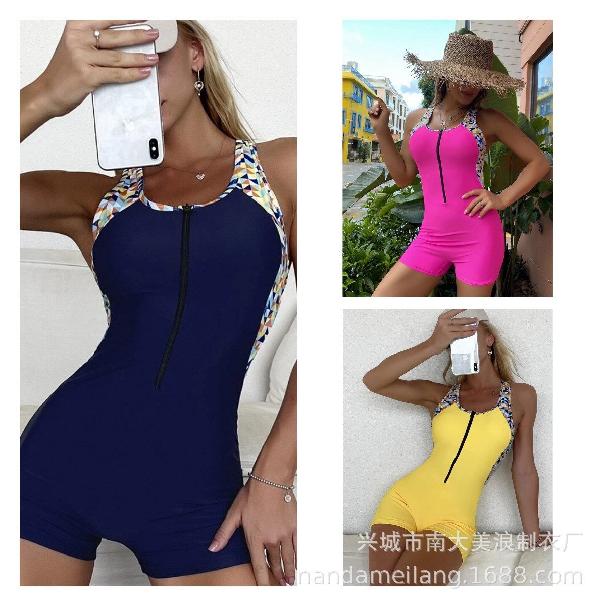 Shorts - Women Swimsuit Tummy Control Swimwear Solid