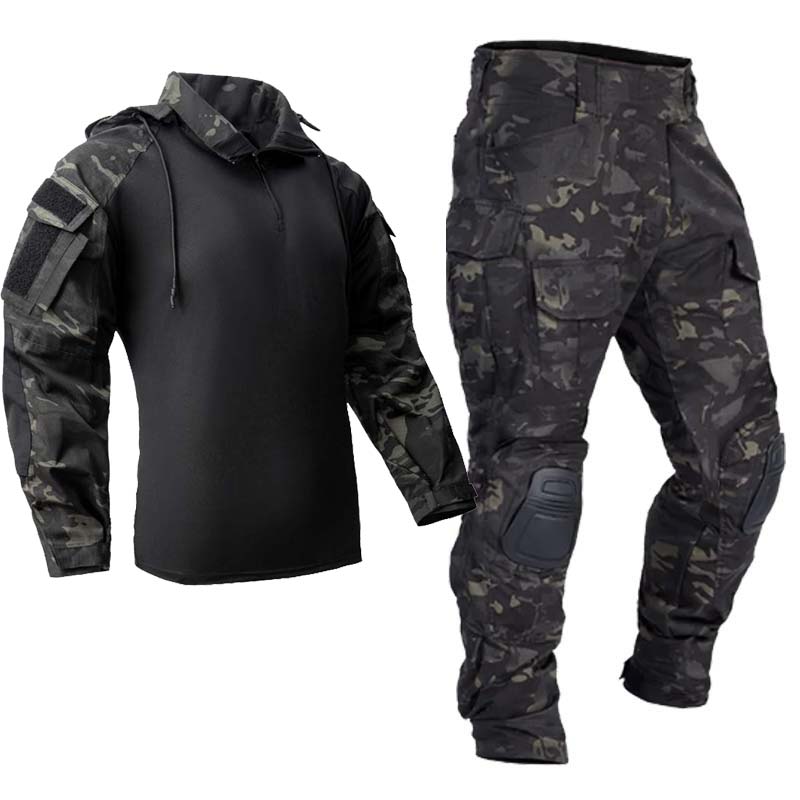 Tactical Military Shirt Cargo - Men Tactical Uniform Milit Outdoor Camo