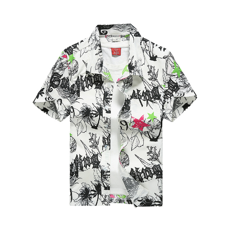 Summer Mens Hawaiian Casual Co - Vintage Hawaiian Floral Shirt ulasan dan harga
