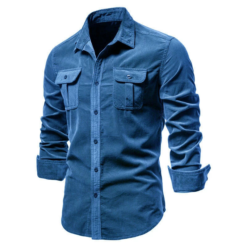 Men's Corduroy Casual Shirt Ja - Corduroy Button Up Shirt Men ulasan dan harga
