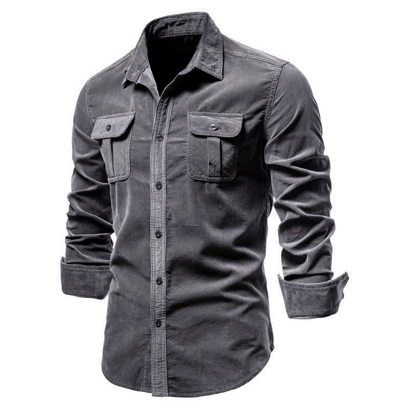 Men's Corduroy Casual Shirt Ja - Corduroy Button Up Shirt Men ulasan dan harga