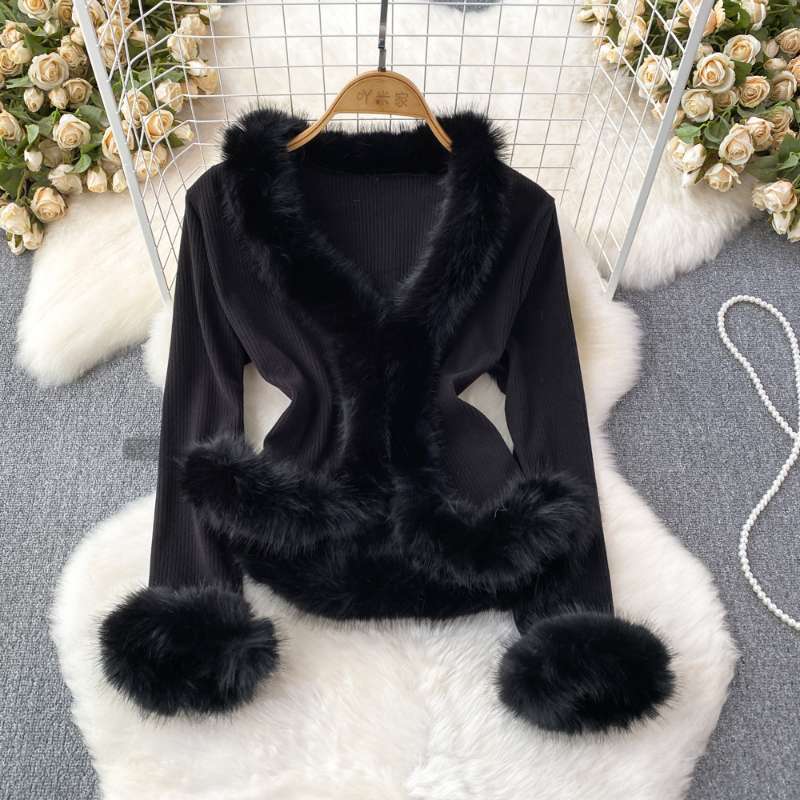 Women Plus Size Faux Fur Splic - Jackets ulasan dan harga