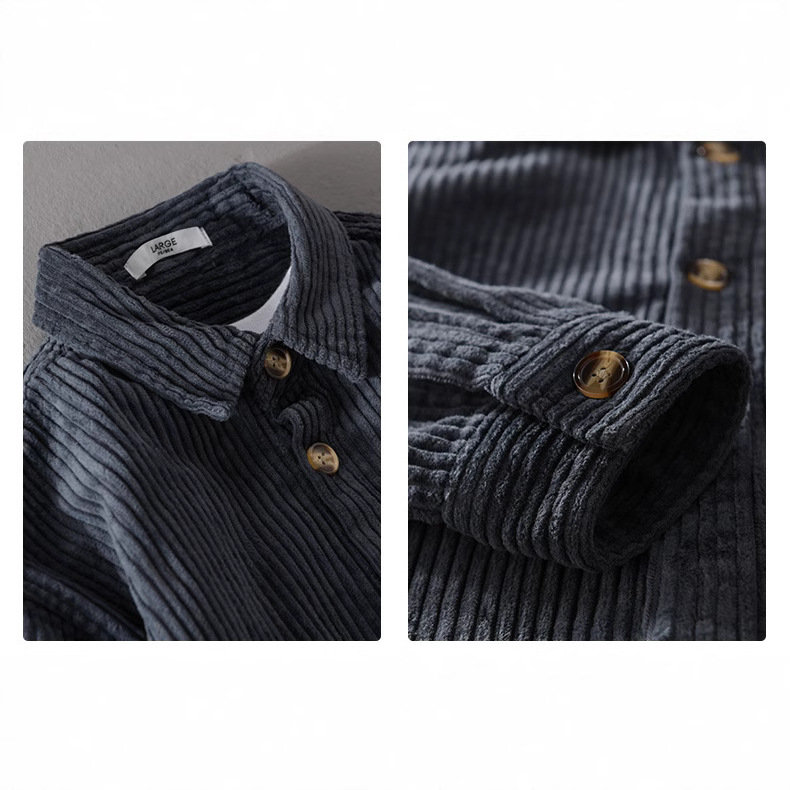 2026 New Men's Corduroy Shirt  - Corduroy Button Up Shirt Men ulasan dan harga