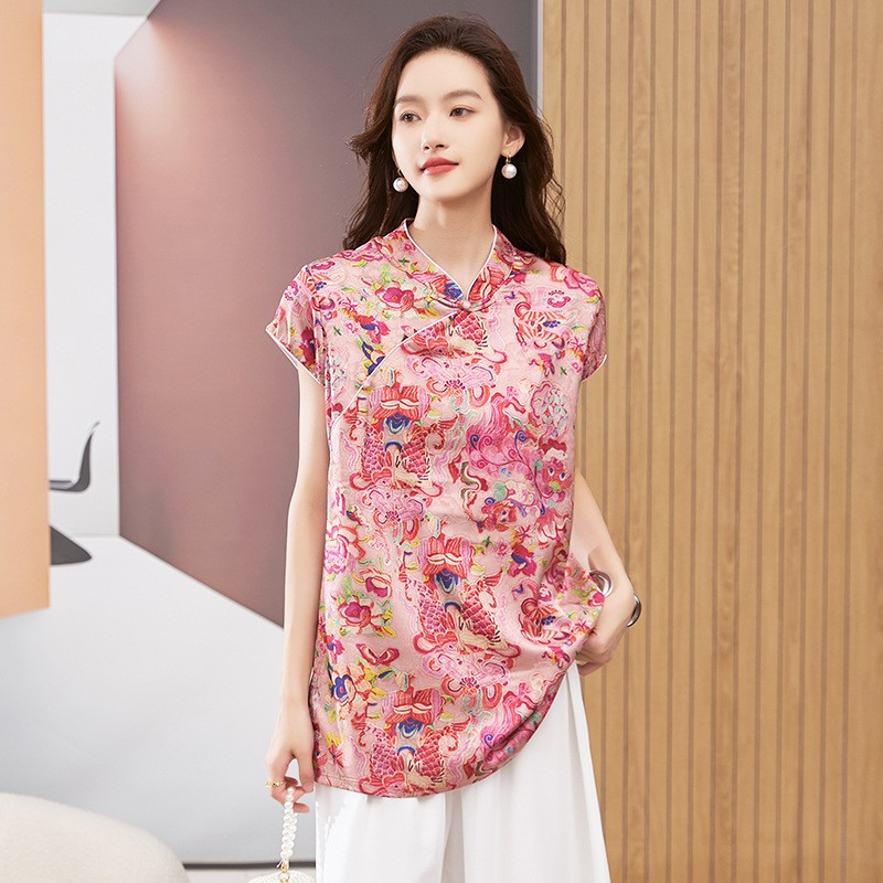 Women's Blouse Short Sleeve Ro - Shirts ulasan dan harga