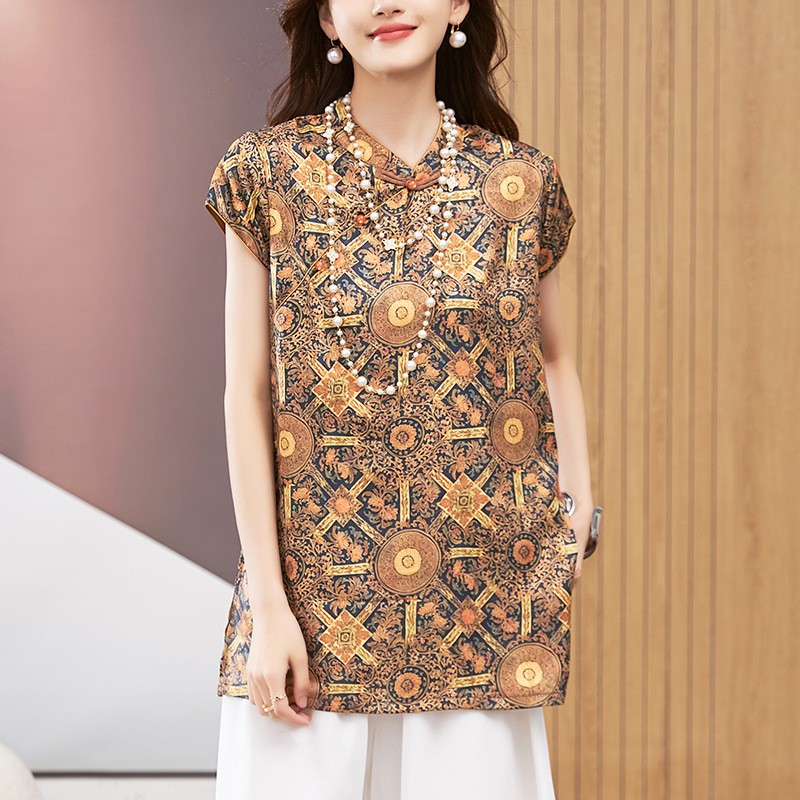 Women's Blouse Short Sleeve Ro - Shirts ulasan dan harga