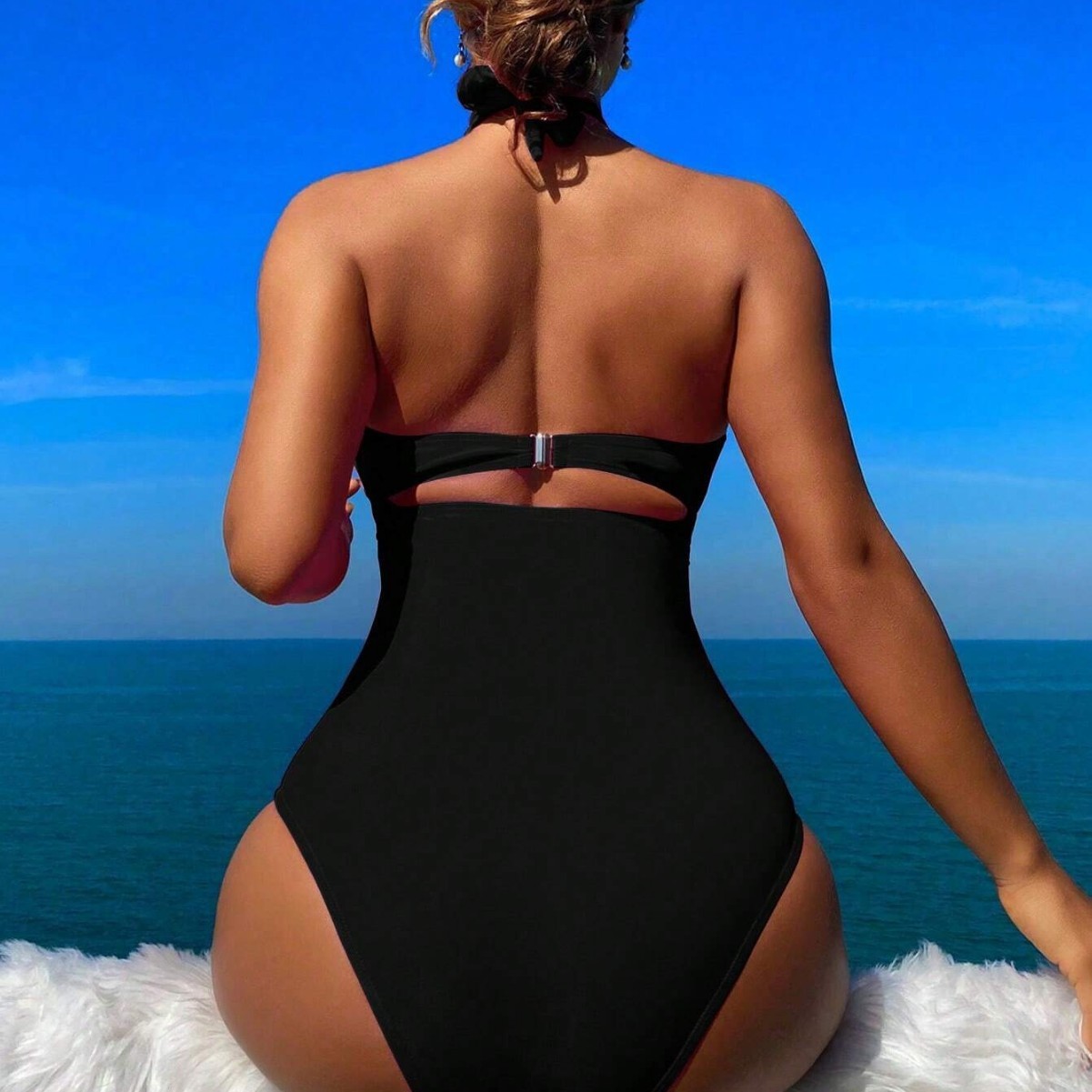 Women Swimsuit Halter Neck Sol - Suits ulasan dan harga