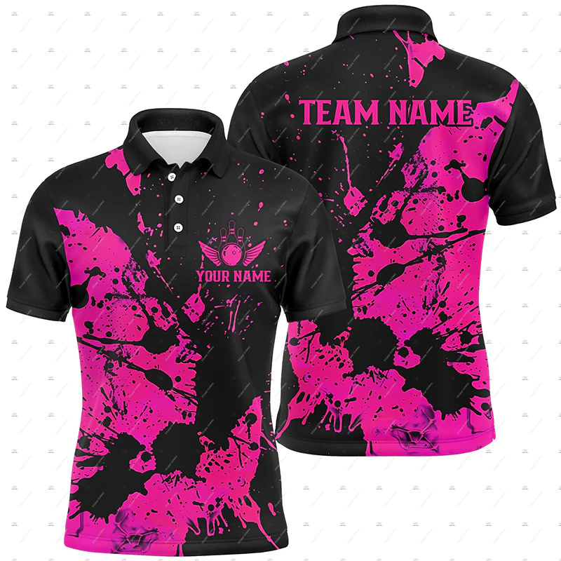 Custom Name Bowling Skull Flam - Short Sleeve Bowling Shirt Retro ulasan dan harga