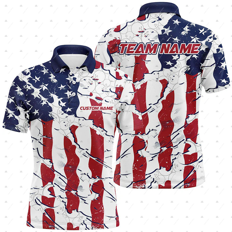 Custom Name Bowling Skull Flam - Short Sleeve Bowling Shirt Retro ulasan dan harga
