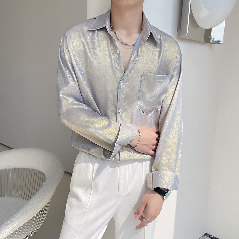 Sexy Silk Satin Shirts for Men - Mens Satin Silk Dress Shirt ulasan dan harga