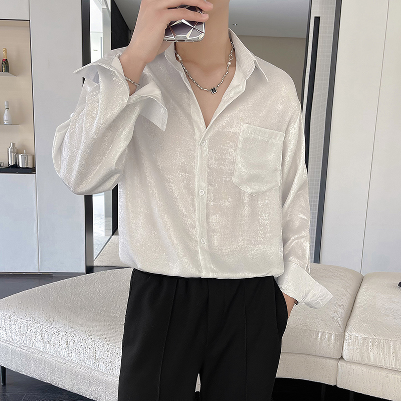 Sexy Silk Satin Shirts for Men - Mens Satin Silk Dress Shirt ulasan dan harga