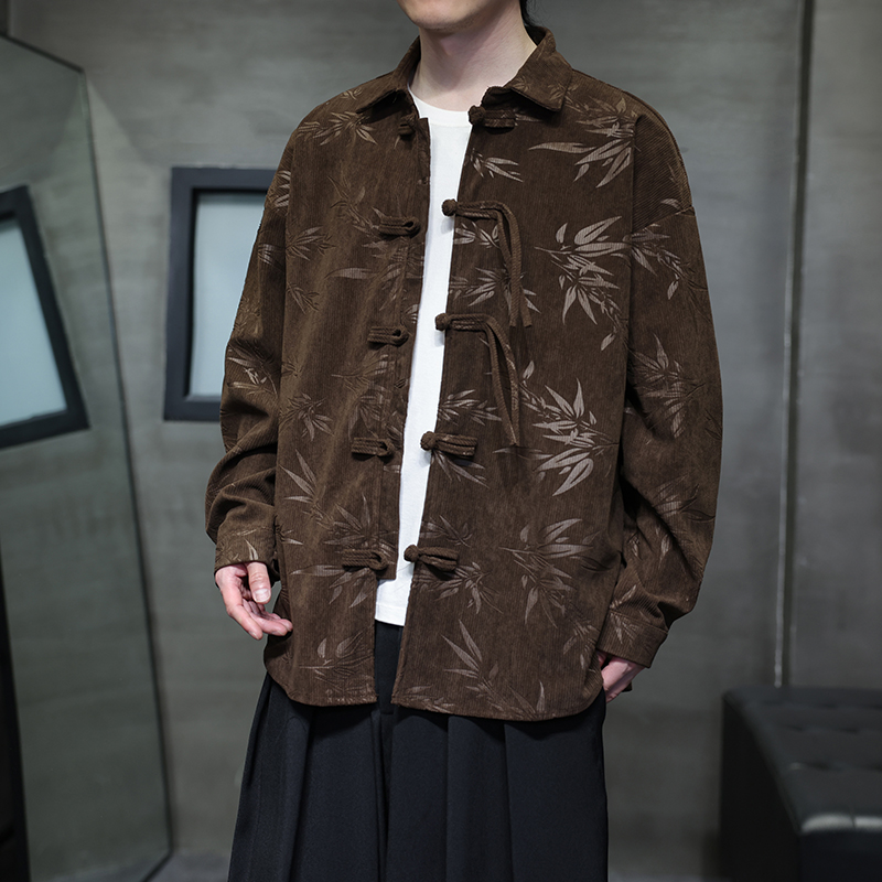 Men's Retro Corduroy Shirt Tra - Corduroy Button Up Shirt Men ulasan dan harga