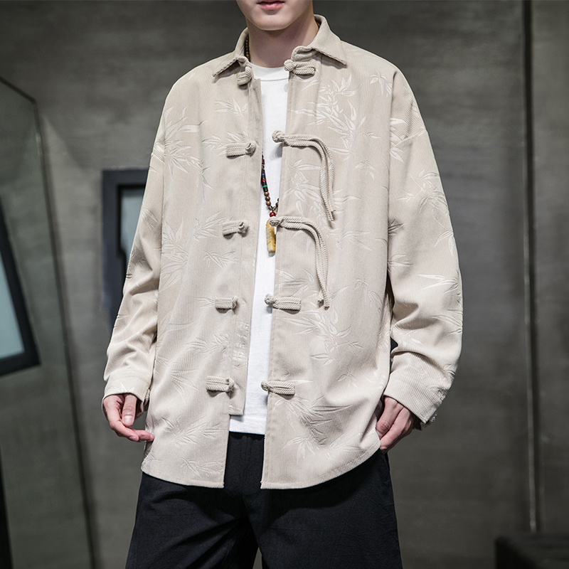 Men's Retro Corduroy Shirt Tra - Corduroy Button Up Shirt Men ulasan dan harga