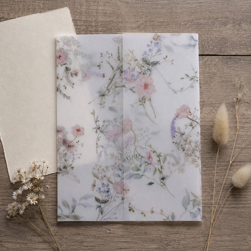 20/50pcs Vellum Wrap with Wate - Jackets ulasan dan harga