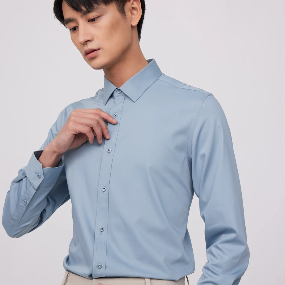 Men's Business Non-Iron Shirt  - Breathable Bamboo Fiber Shirt Non Iron ulasan dan harga