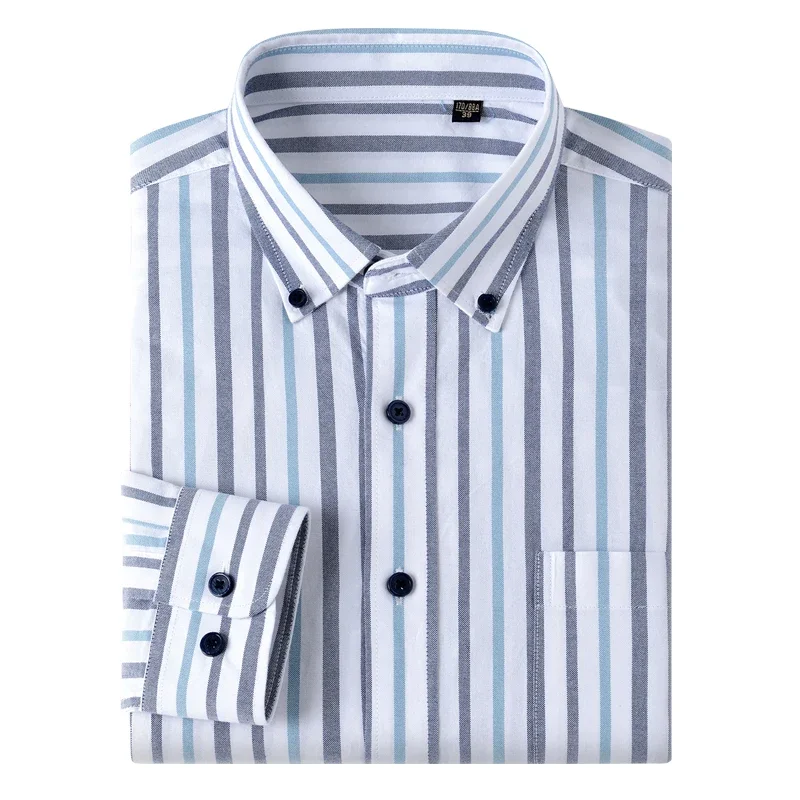 High Quality Long sleeve Shirt - Oxford Cotton Casual Shirt Business ulasan dan harga