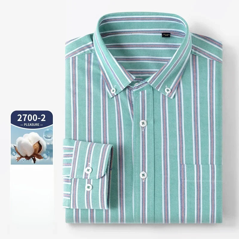High Quality Long sleeve Shirt - Oxford Cotton Casual Shirt Business ulasan dan harga