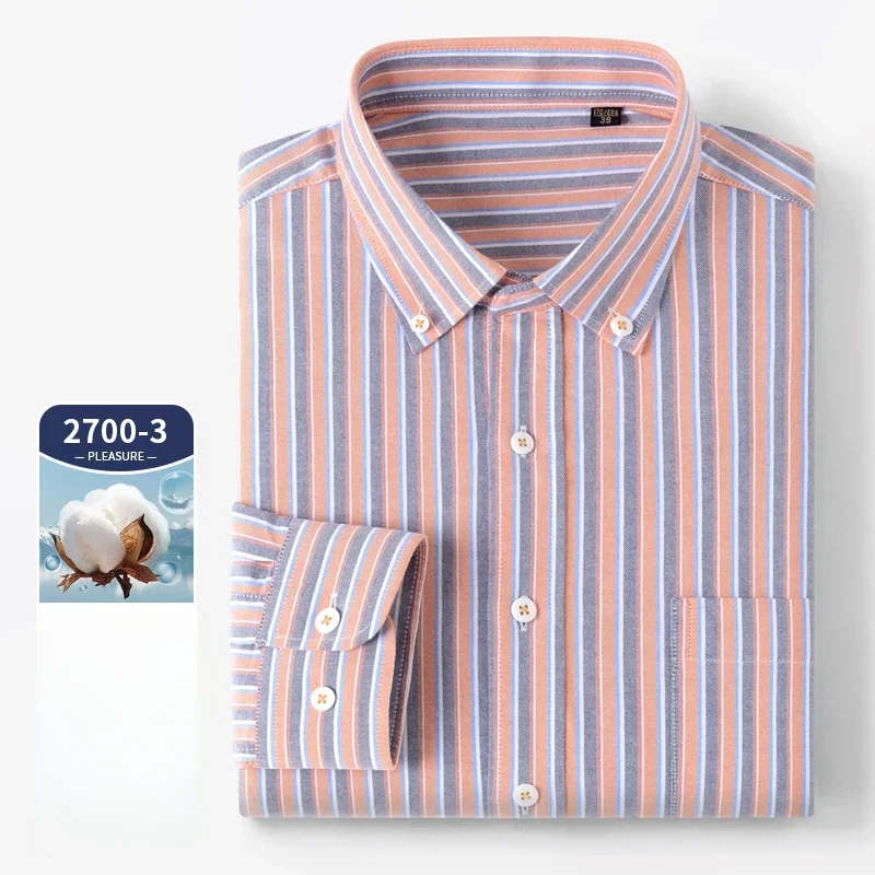 High Quality Long sleeve Shirt - Oxford Cotton Casual Shirt Business ulasan dan harga