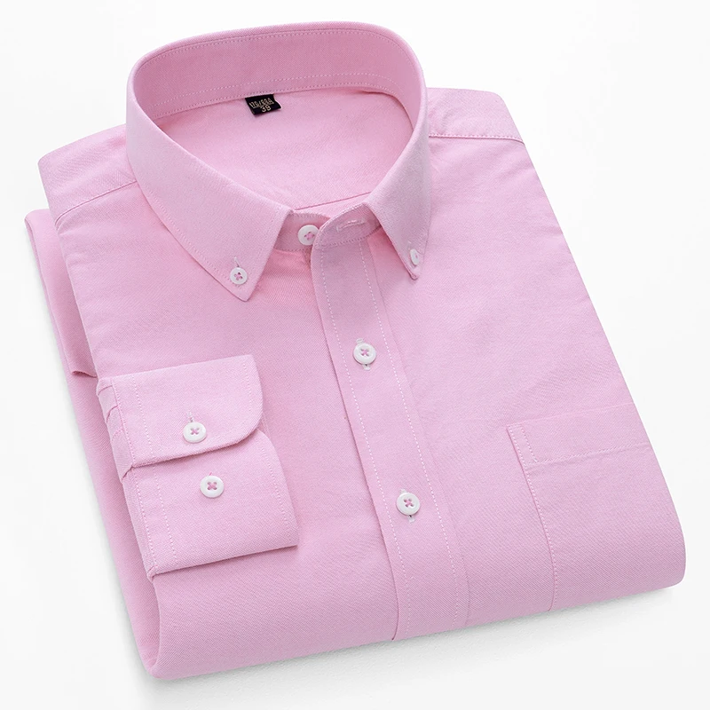 100%cotton oxford long-sleeve  - Oxford Cotton Casual Shirt Business ulasan dan harga