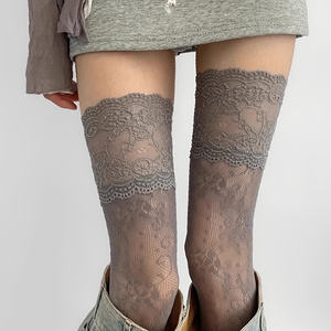 1 Pair Women's Over-Knee Socks - Jeans ulasan dan harga