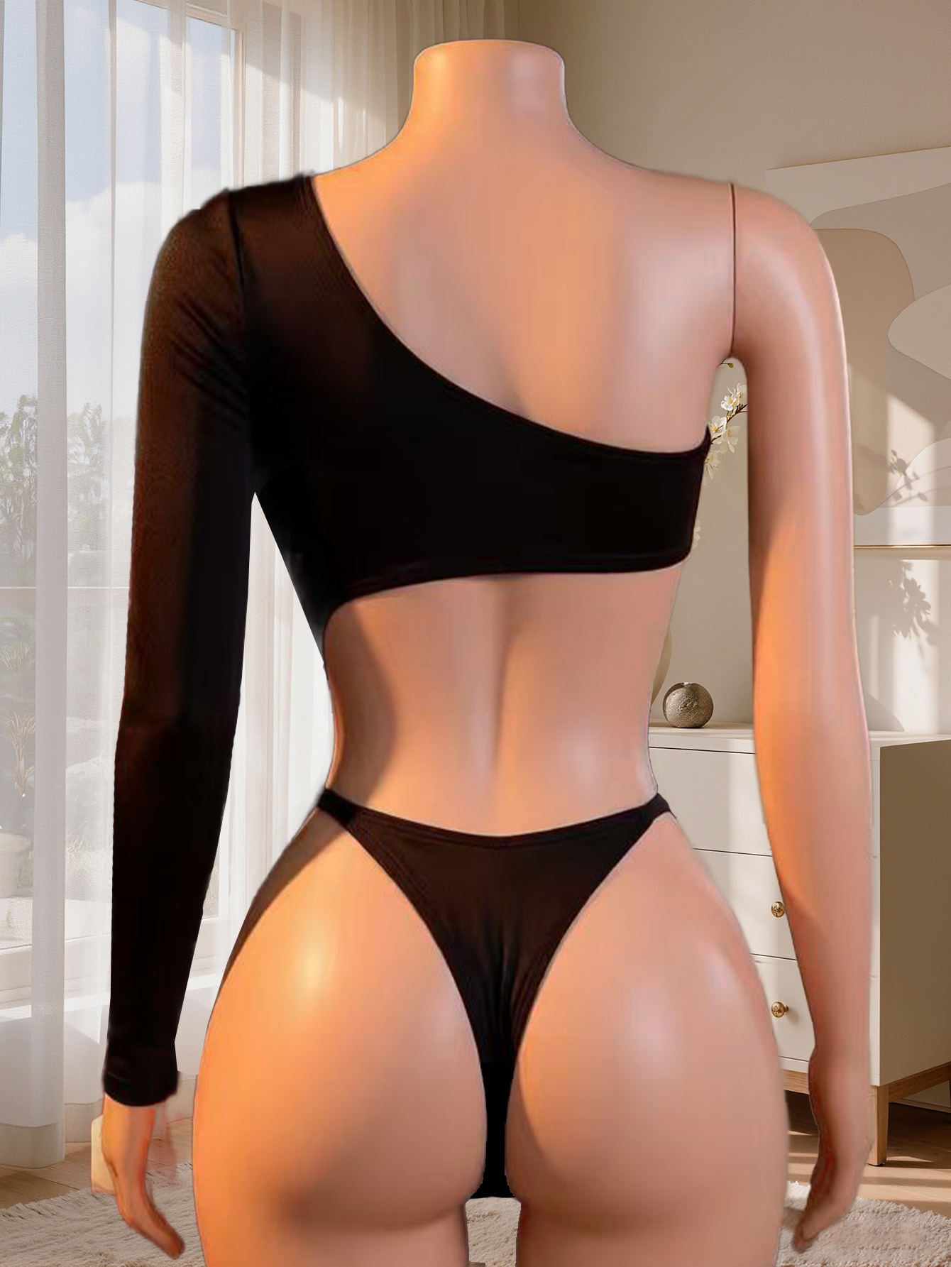 Women One Shoulder Long Sleeve - Underwear ulasan dan harga