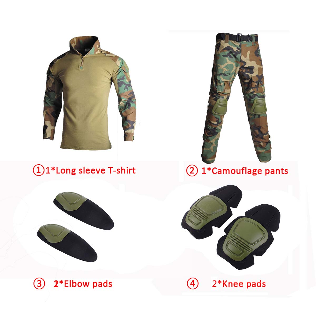 Jungle Camouflage G2 Tactical  - Tactical Military Shirt Cargo ulasan dan harga