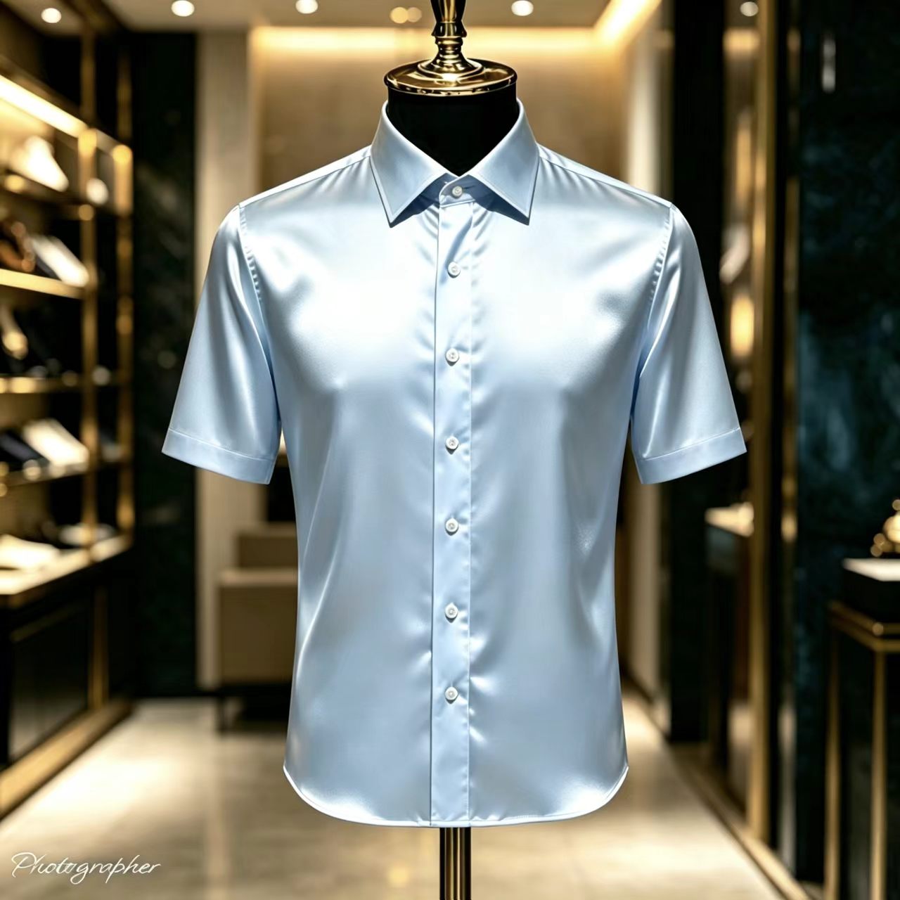 Men's Solid Color Satin Short- - Mens Satin Silk Dress Shirt ulasan dan harga