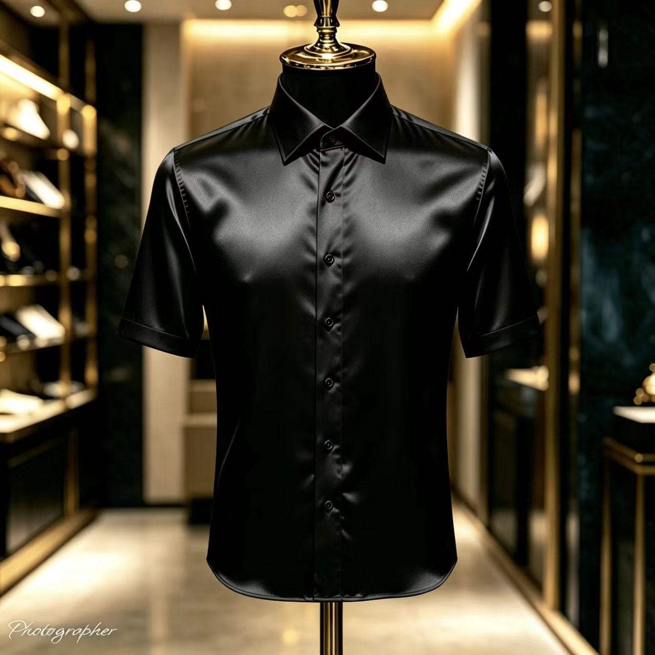 Men's Solid Color Satin Short- - Mens Satin Silk Dress Shirt ulasan dan harga