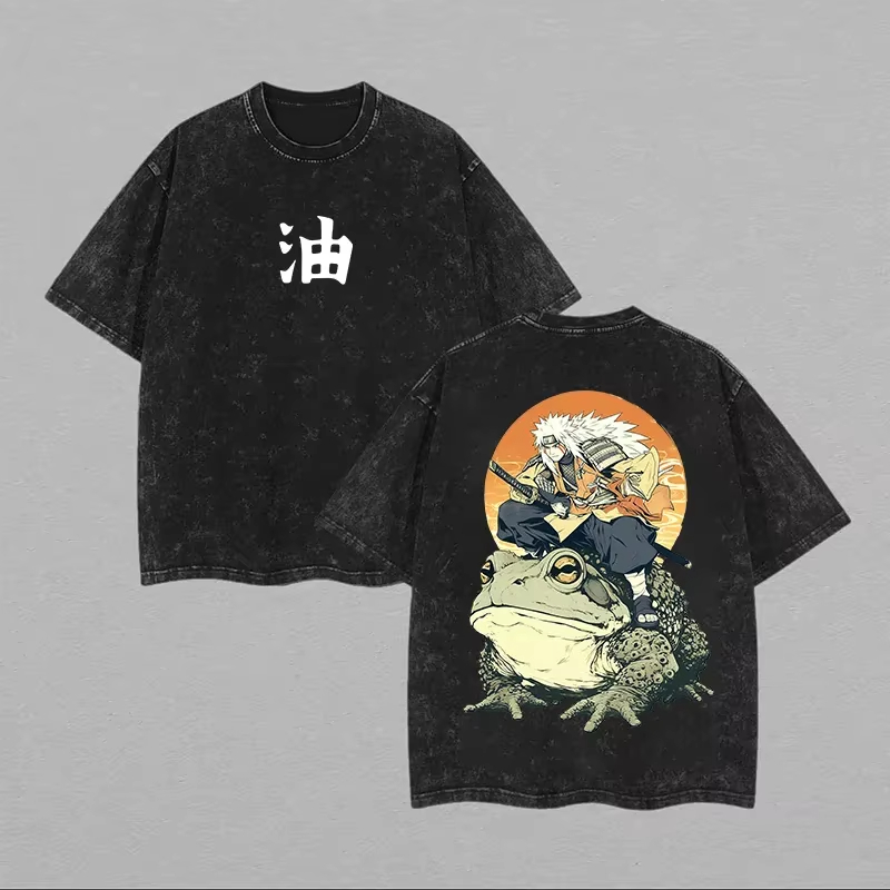 2026 Jiraiya T Shirt Naruto To - Acid Wash Vintage Graphic T Shirt ulasan dan harga