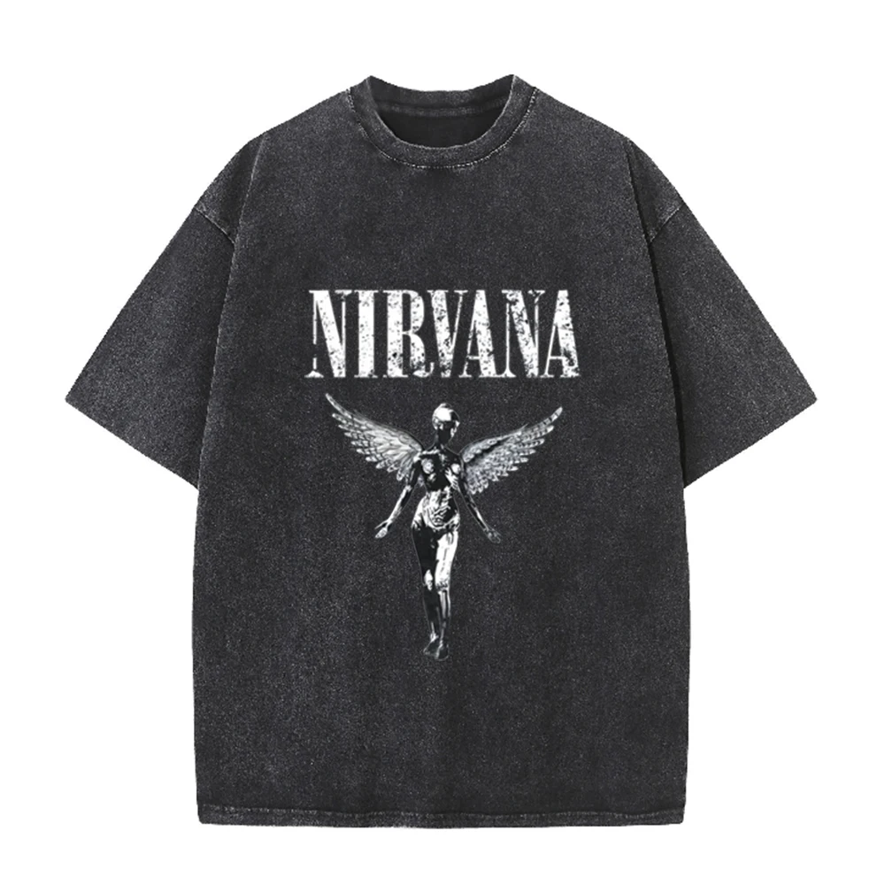 Retro Acid Wash Oversized T-sh - Acid Wash Vintage Graphic T Shirt ulasan dan harga