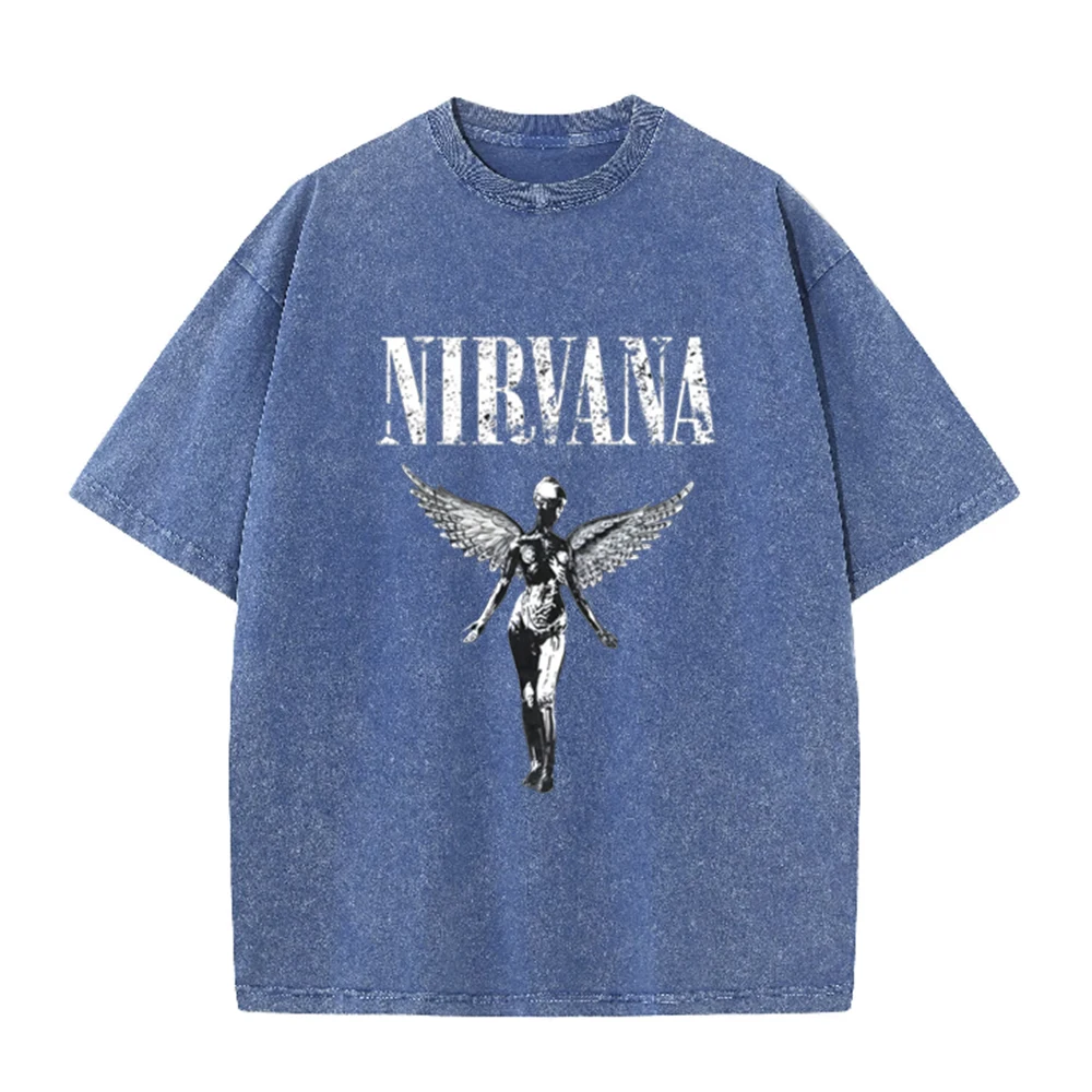 Retro Acid Wash Oversized T-sh - Acid Wash Vintage Graphic T Shirt ulasan dan harga
