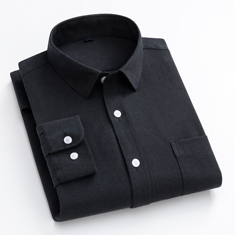 Navy Blue Oxford Shirt Men's L - Oxford Cotton Casual Shirt Business ulasan dan harga