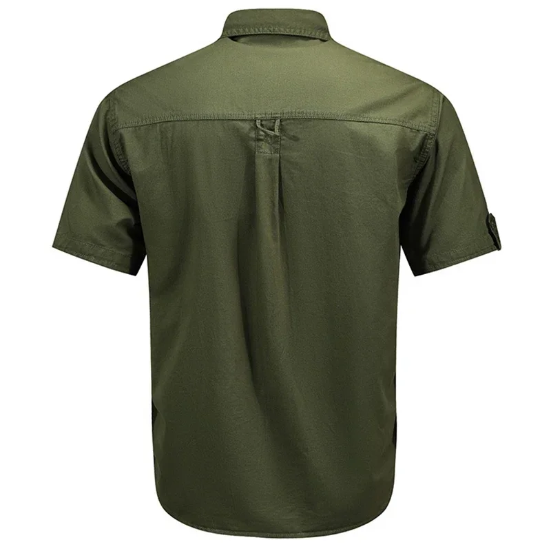 Men's Tactical Short-sleeved S - Tactical Military Shirt Cargo ulasan dan harga