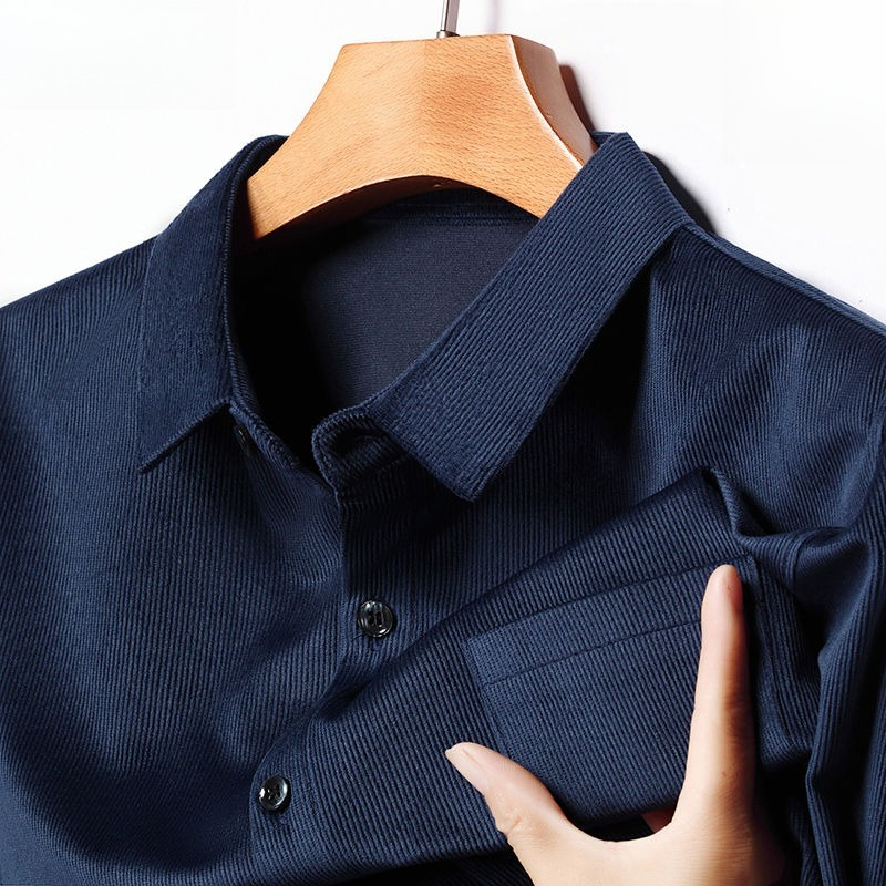 Corduroy Men's Long Sleeve Shi - Corduroy Button Up Shirt Men ulasan dan harga