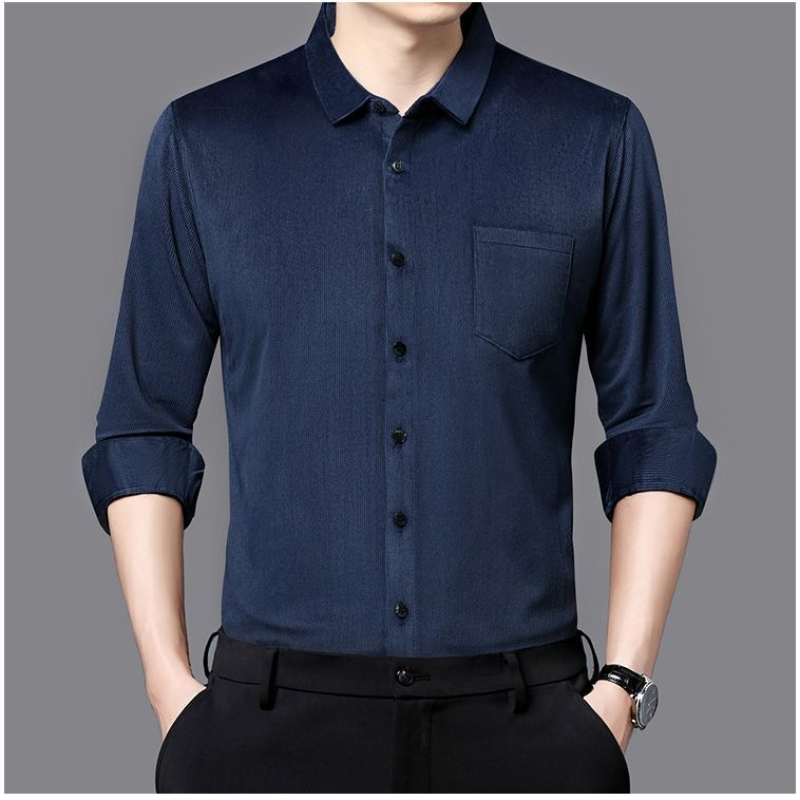 Corduroy Men's Long Sleeve Shi - Corduroy Button Up Shirt Men ulasan dan harga