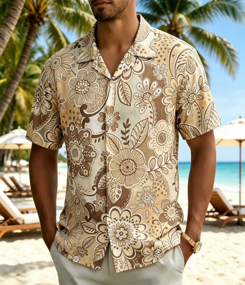Men's Vintage Boho Tropical Fl - Vintage Hawaiian Floral Shirt ulasan dan harga