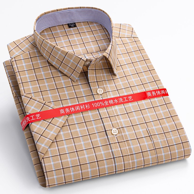 S-7XL Summer 100% Cotton Oxfor - Oxford Cotton Casual Shirt Business ulasan dan harga